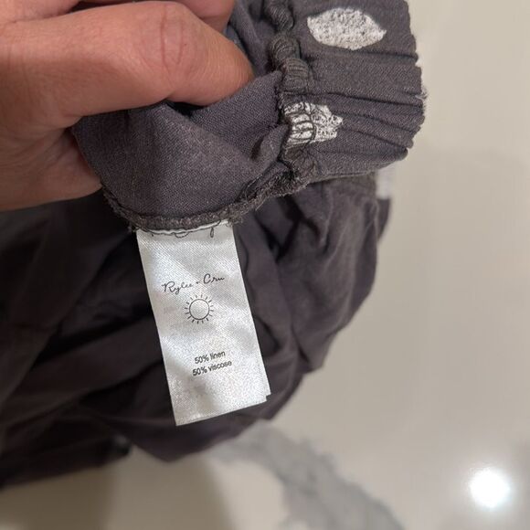 NWT Rylee and Cru Girls Maxi Skirt Polka Dot Sz 6/7 Linen Blend - Picture 8 of 8